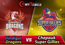 Dindigul Dragons vs Chepauk Super Gillies