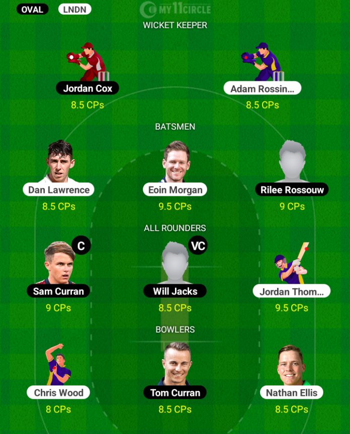 London vs Oval, Men’s 100 League: Fantasy Cricket Tips | Fantasy ...